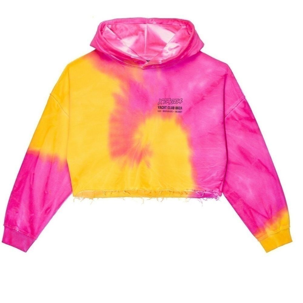 COPY - NWT Xtasea Spiral Tie Dye Cropped Hoodie